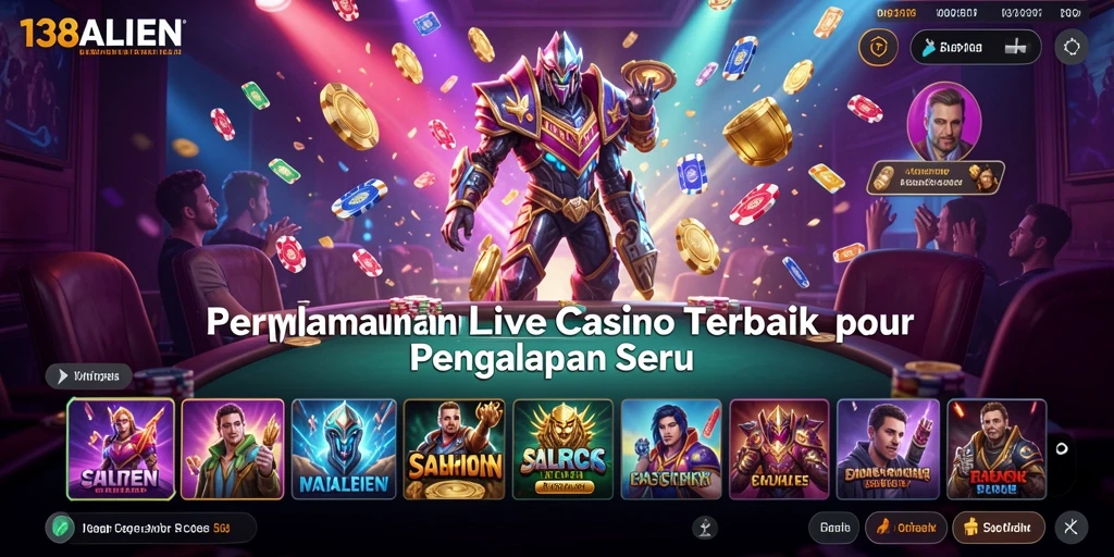 Screenshot gameplay Live Casino 138ALIEN dengan dealer langsung.