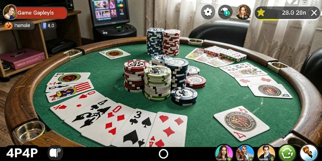 Tampilan gameplay seru dan interaktif dari 4P4P di Gaple.