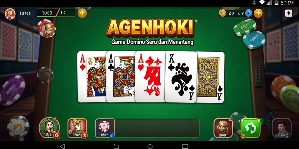 Screenshot AGENHOKI menampilkan aksi seru permainan Domino.