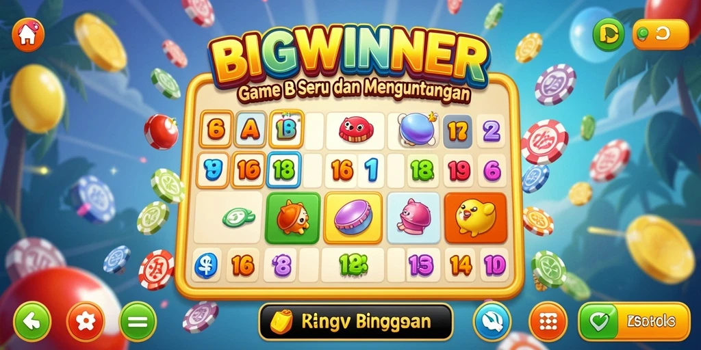 Tampilan gameplay Bingo yang seru dan menegangkan dari BIGWINNER.