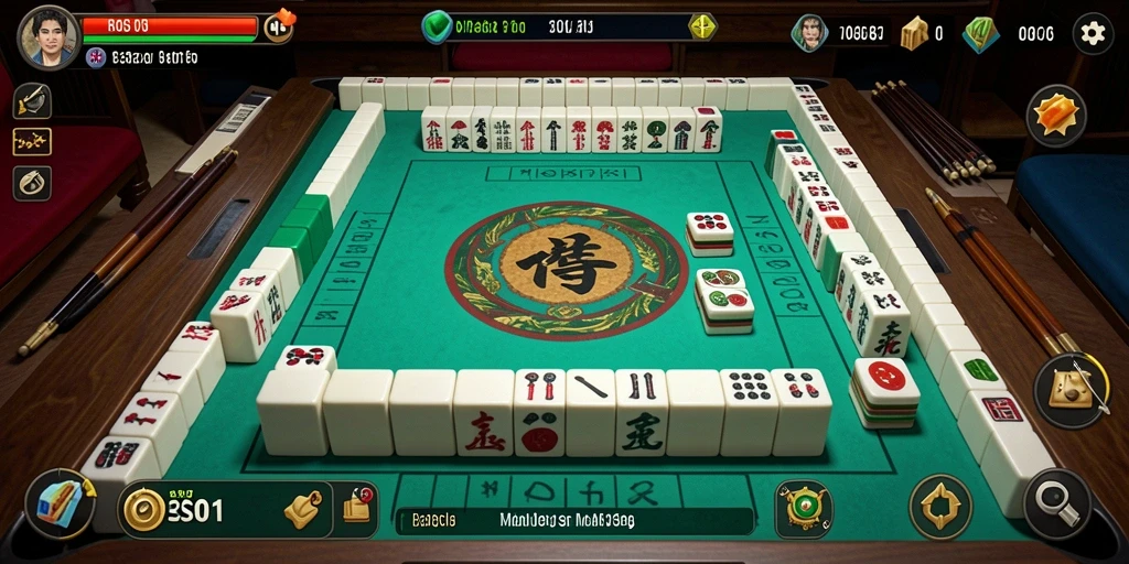 Tampilan permainan Mahjong yang menarik di BOS01.