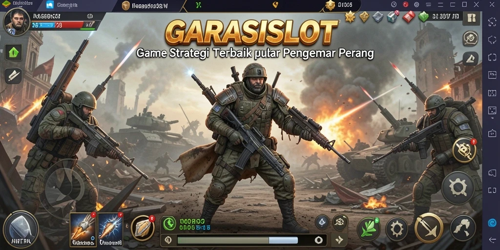 Screenshot GARASISLOT menampilkan ketegangan pertempuran strategis yang mendebarkan.