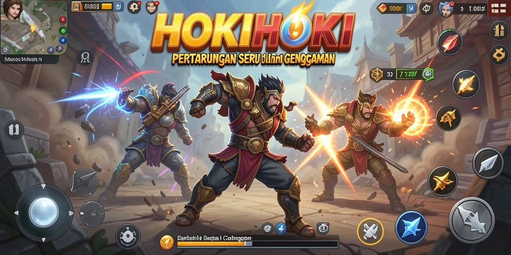 Tampilan gameplay HOKIHOKI yang mendebarkan dan penuh aksi.