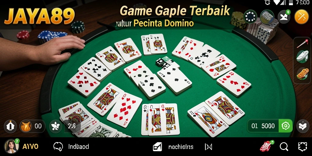Tampilan gameplay JAYA89 dengan papan Gaple yang menarik.