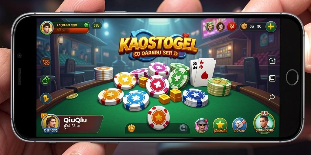 Tampilan gameplay seru dalam KAOSTOGEL QiuQiu.