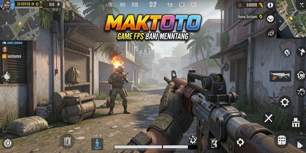 Tampilan gameplay seru di MAKTOTO dengan aksi FPS yang cepat.