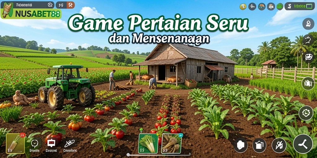 Screenshot gameplay NUSABET88 menampilkan keseruan bertani.