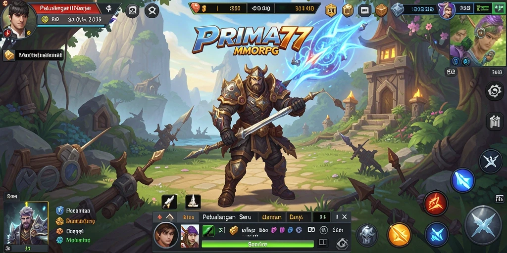 Gameplay menakjubkan PRIMA77 dengan pertarungan seru di dunia MMORPG.