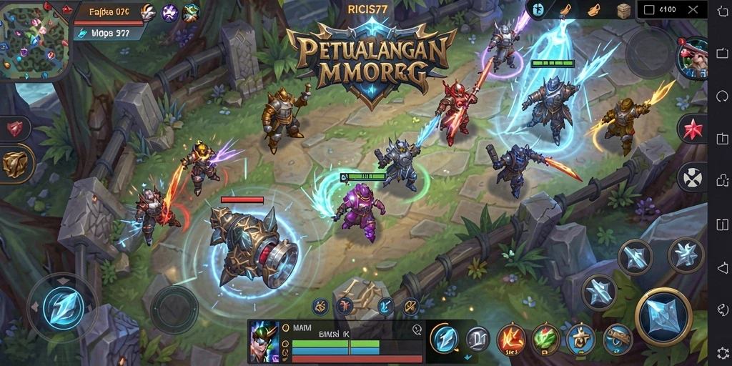 Tampilan gameplay RICIS77 dengan grafis fantasi yang menakjubkan.