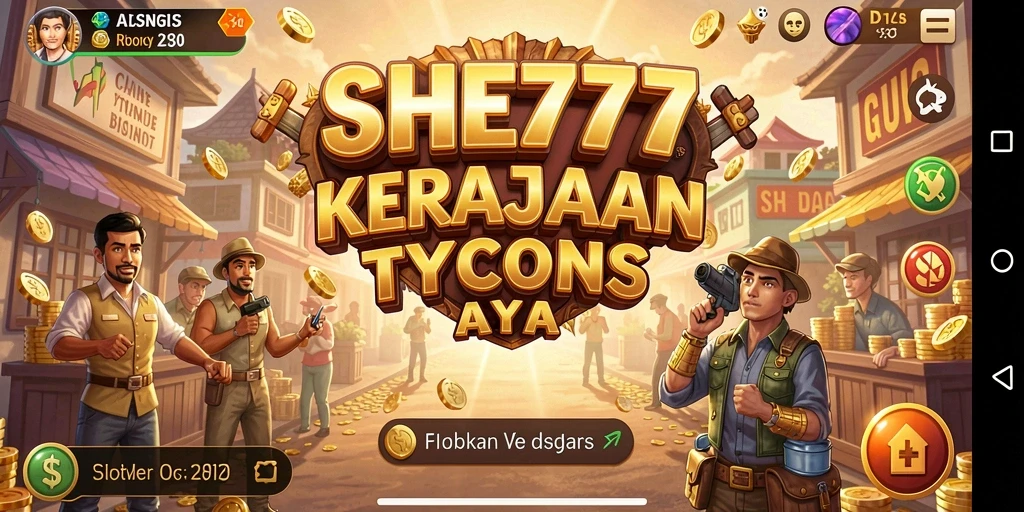 Tampilan gameplay <strong>SHE777</strong> yang menakjubkan dengan banyak pilihan strategi Tycoon.
