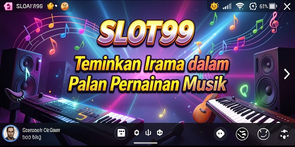 Tampilan gameplay <strong>SLOT99</strong> yang seru dengan alunan musik yang menggoda.
