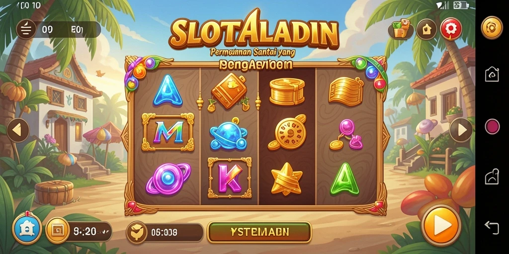 Screenshot yang menunjukkan momen seru gameplay SLOTALADIN.