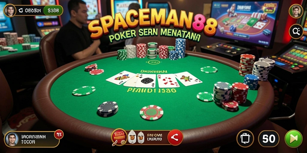 Tampilan menarik dalam permainan Poker di SPACEMAN88.