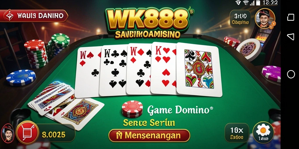 Tampilan gameplay seru di permainan Domino WK888.